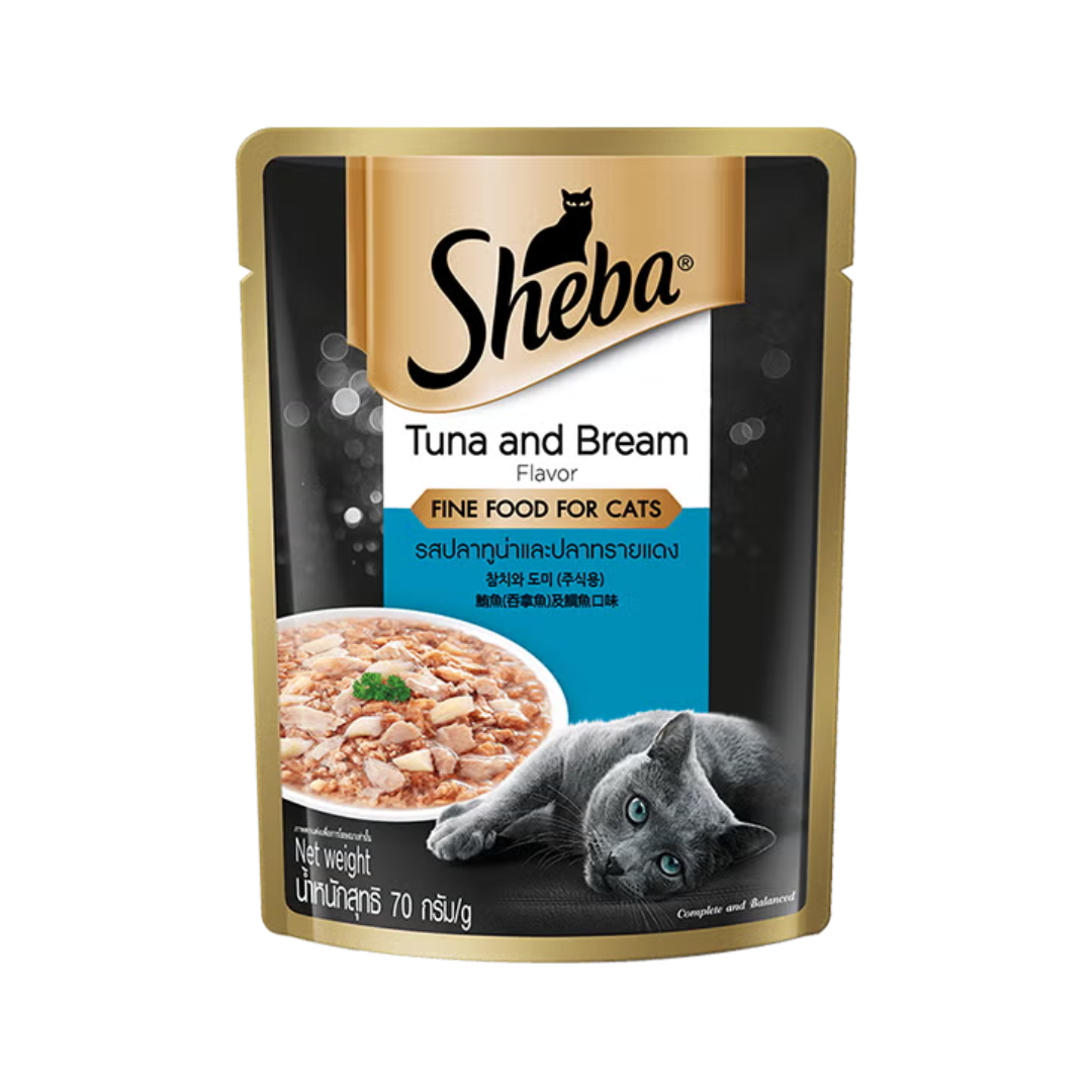 Sheba Adult Wet Cat Food Pouch / Makanan Kucing Dewasa Basah | 70g