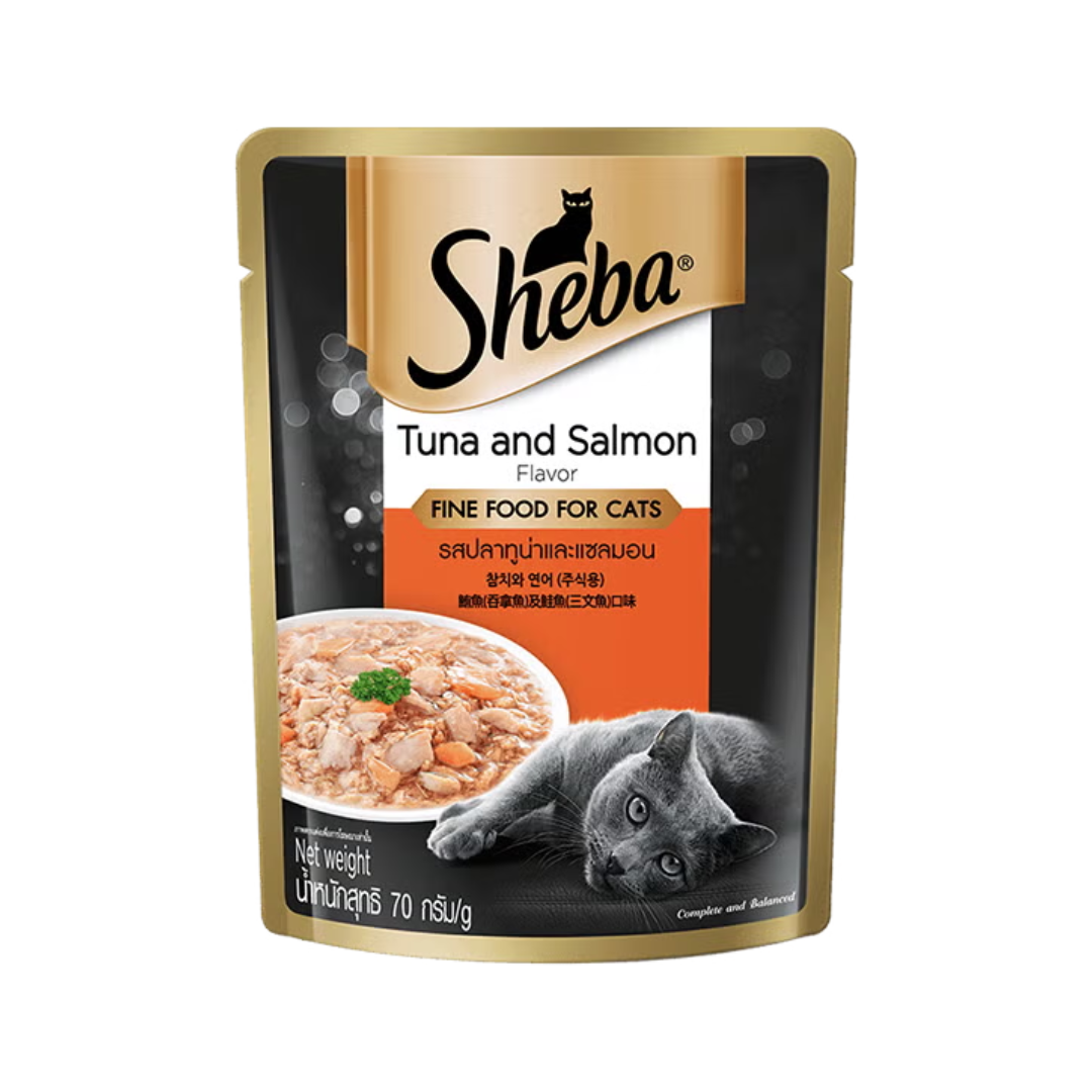 Sheba Adult Wet Cat Food Pouch / Makanan Kucing Dewasa Basah | 70g