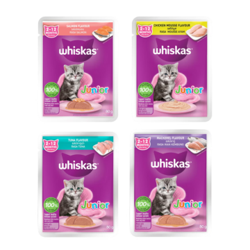 Whiskas Junior / Makanan Anak Kucing Wet Food Pouch | 80g