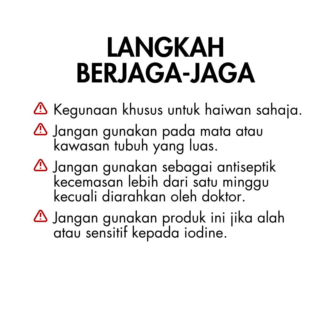 Iodin Cure Antiseptic / Cegah Jangkitan Kuman Ternakan | 1 Liter