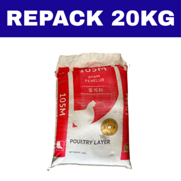 Dedak Makanan Ayam 105M Penelur / Layer Chicken Feed | Gold Coin Feedmills | Repack 20Kg