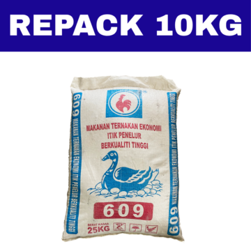 Dedak Makanan Itik Penelur 609 / Layer Duck Feed | HL Feedmills | Repack 10Kg