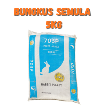 Dedak Makanan Arnab 703P / Rabbit Feed | Gold Coin Feedmills | Repack 5Kg