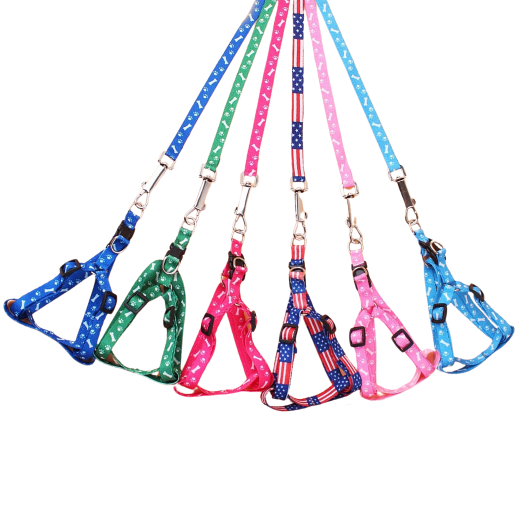 Harness Kucing/Anjing | Pet Collar Harness Leash Adjustable