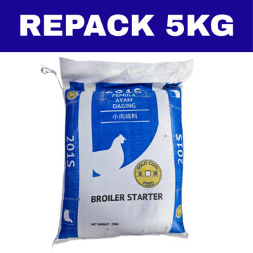 Dedak Makanan Ayam 201S Permulaan / Broiler Chicken Feed | Gold Coin | Repack 5Kg