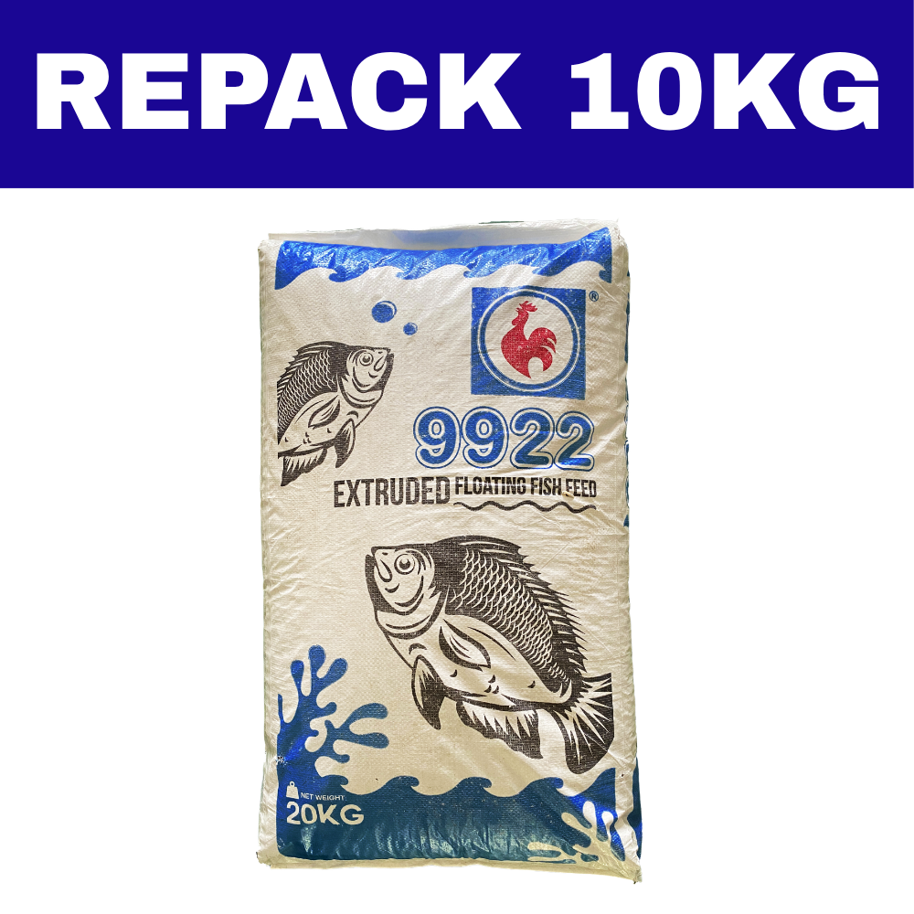 Dedak Makanan Ikan Air Tawar 9922 Akhir / Floating Freshwater Fish Feed | HL Feedmills | Repack 10Kg