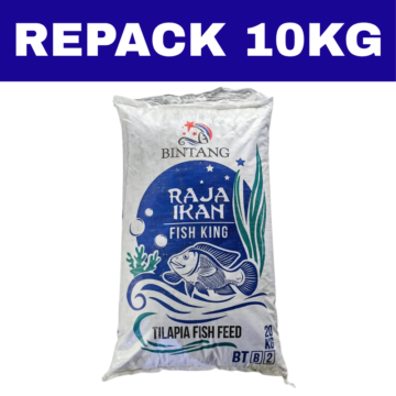 Dedak Makanan Ikan Air Tawar BTB2 Pembesaran / Floating Freshwater Fish Feed | Raja Ikan Bintang | Repack 1Kg