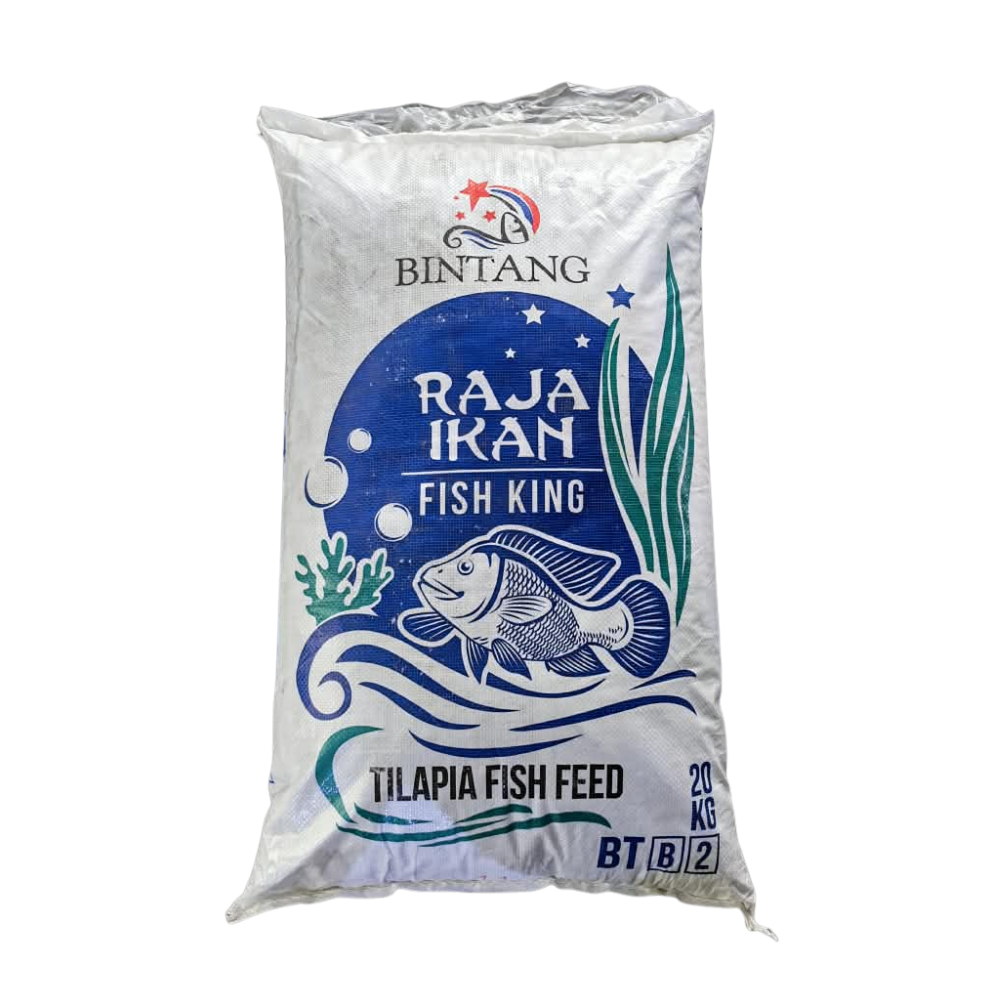 Dedak Makanan Ikan Air Tawar BTB2 Pembesaran / Floating Freshwater Fish Feed | Raja Ikan Bintang | 20Kg